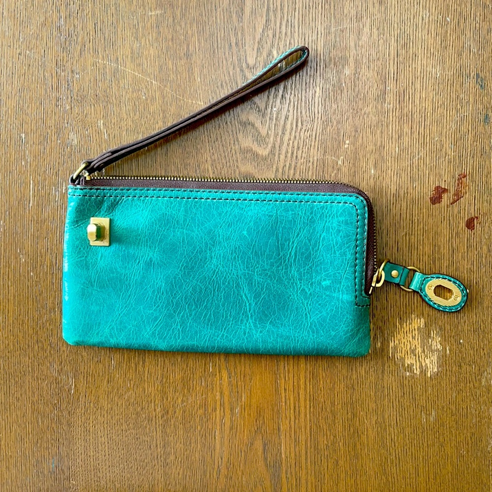 HOBO Teal Wristlet Clutch